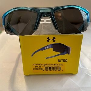 Under Armour Youth Sunglasses Nitro-light crystal blue only worn twice